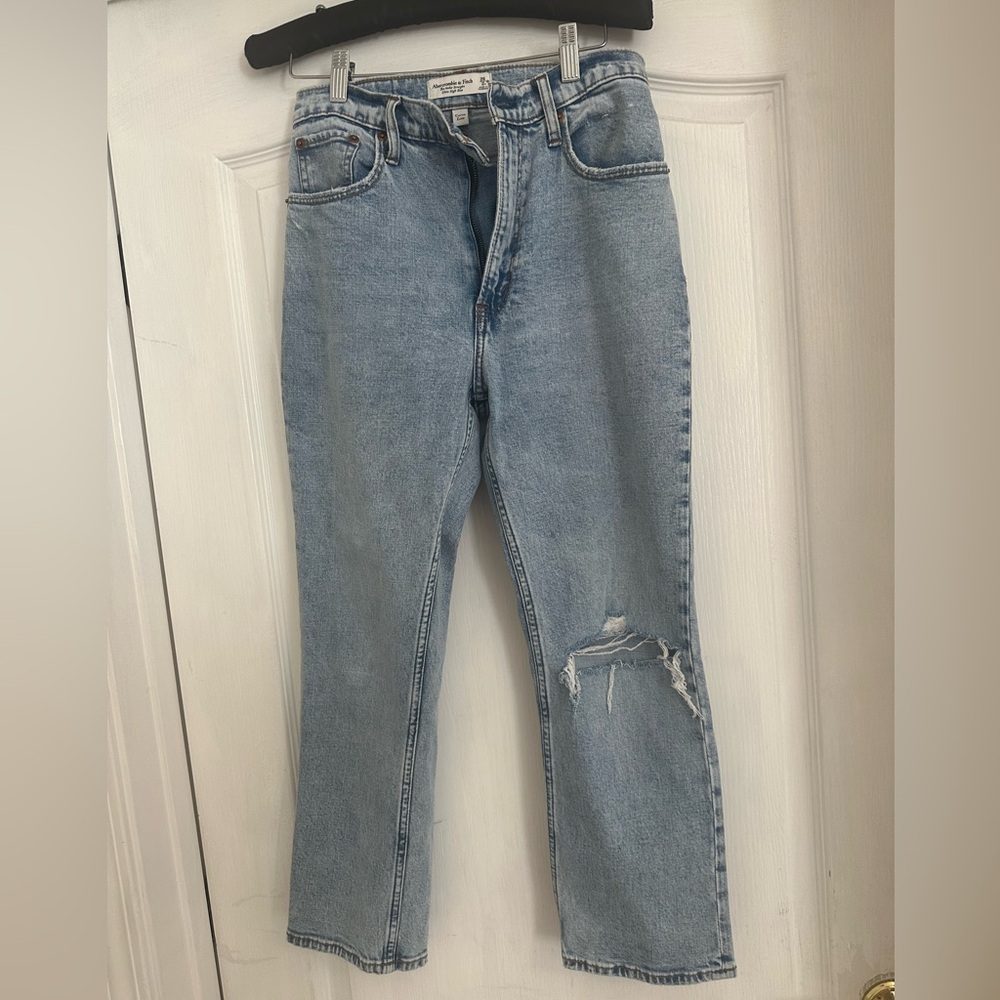 Abercrombie & fitch the ankle straight ultra high rise